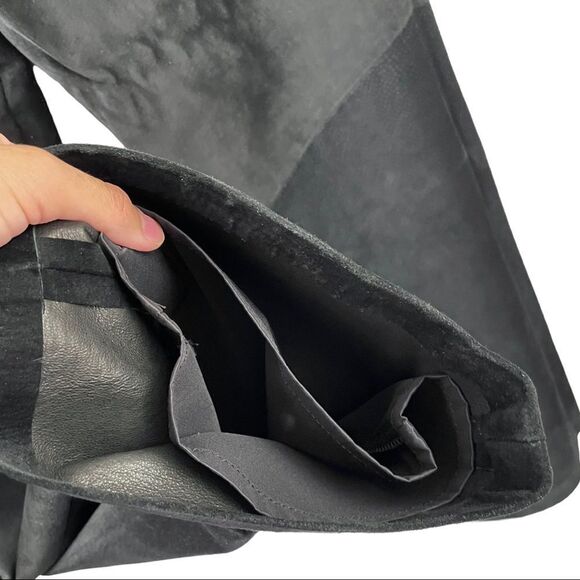 DANIER Black Suede Straight Fit Y2K Pants Size 8 - Picture 5 of 5